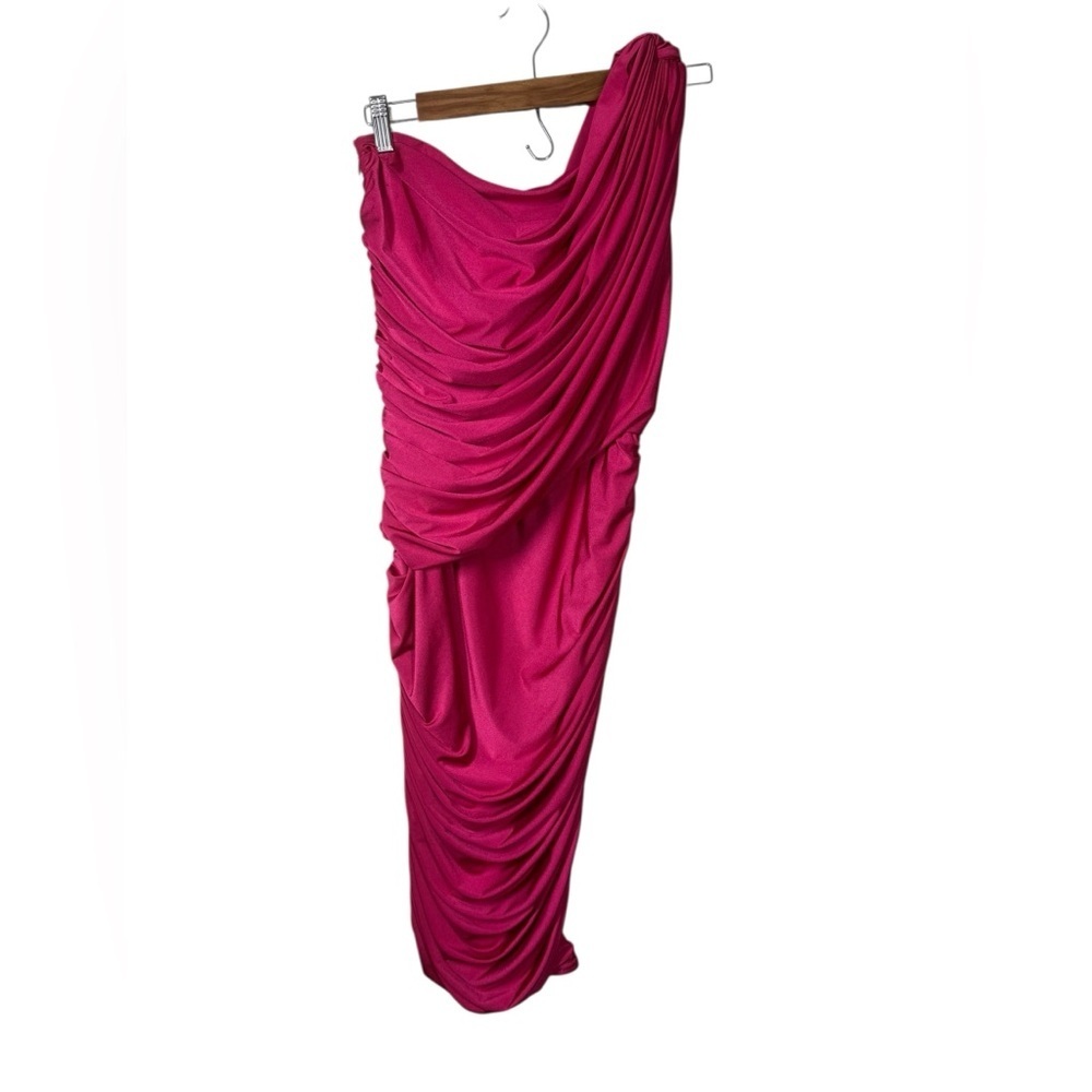 Tadashi Shoji One Shoulder Ruched Dress Size Small